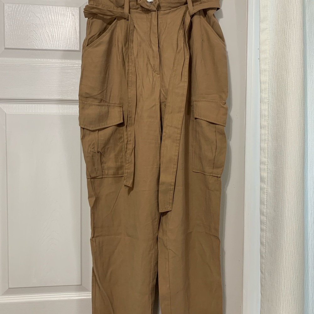 H&M Brown High-Waisted Pants